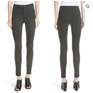 VINCE Women's 4 Charcoal Grey Ponte Stretch Skinny Ski Ankle Pant Trouser